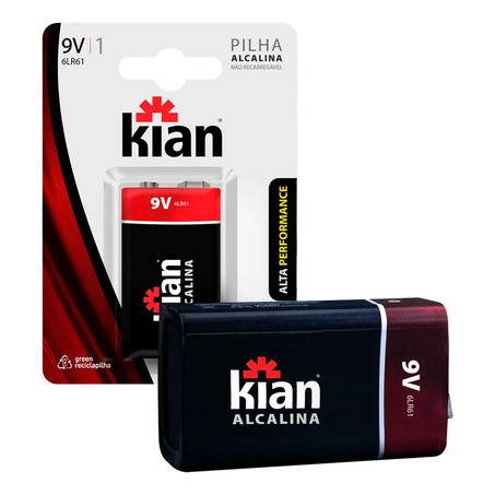 BATERIA KIAN ALCALINA 9V UNID