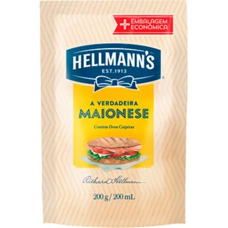 Maionese hellmann's tradicional sachê 200g