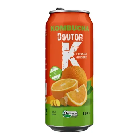 Kombucha laranja/gengibre doutor k 350ml