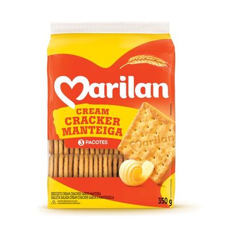 Biscoito Cream Cracker Manteiga Marilan Pacote 350G