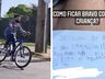 Pedido de desculpas de menino que riscou carro após cair de bicicleta viraliza