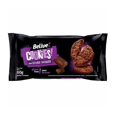 Cookies belive double chocolate zero gluten e lactose 80g