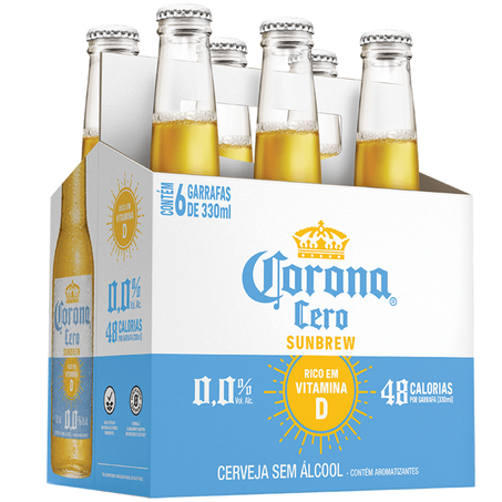 Cerveja long neck 330ml corona cero 0,00% pcc/06un