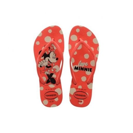 Sandalia/chinelo havaianas slim disney vermelho crush 39/40