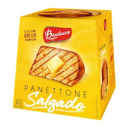 Panettone Salgado com Gotas com Queijo Bauducco Caixa 80G