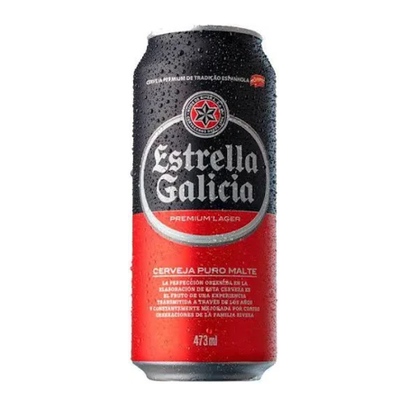 Cerveja Estrella Galicia Lager Lata 473ml