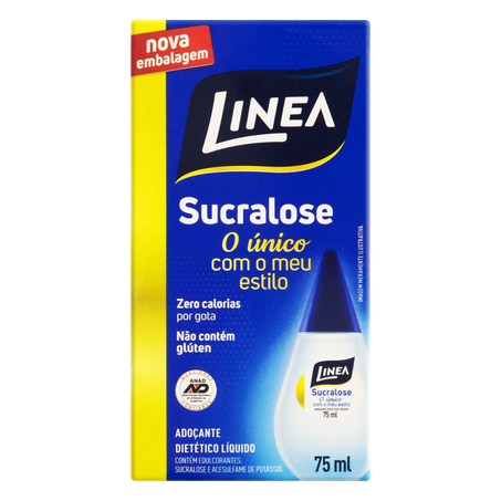 Adoçante Líquido Dietético Linea Sucralose Zero Calorias Frasco 75ml - Caixa 1un
