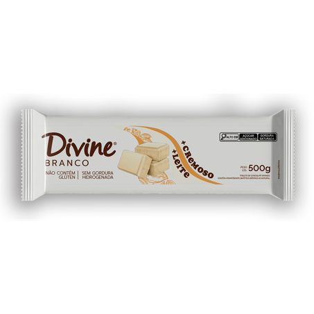 CHOCOLATE EM BARRA DIVINE BRANCO 500G