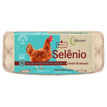 Ovos Vermelhos Marutani Grandes - Selênio - Com 10 Ovos