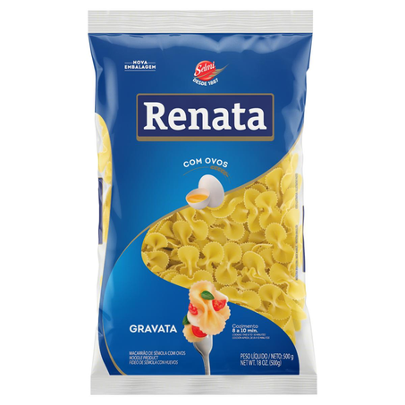 Massa com Ovos Renata 500g - Gravata