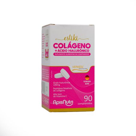 ESTIKI COLÁGENO + ÁCIDO HIALURÔNICO 1100MG 90COMP APISNUTRI