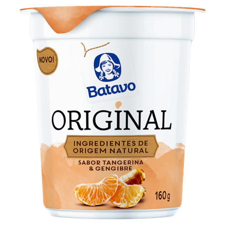 IOGURTE BATAVO ORIGINAL TANGERINA E GENGIBRE POTE 160G