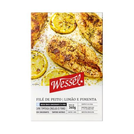 FILE PEITO FRANGO WESSEL LIMÃO COM PIMENTA 360G