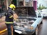 Princípio de incêndio atinge veículo no centro de Iporã do Oeste