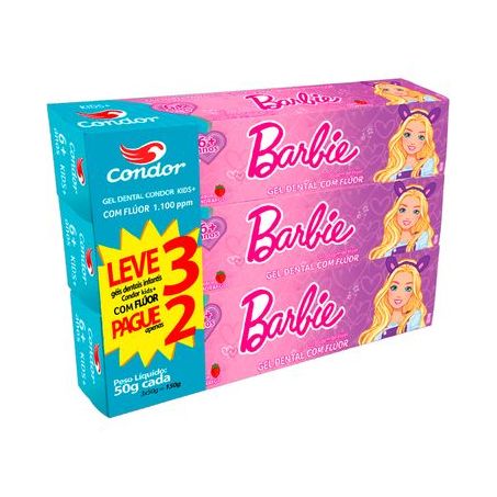 GEL DENTAL CONDOR KIDS+ BARBIE LV3PG2 50G