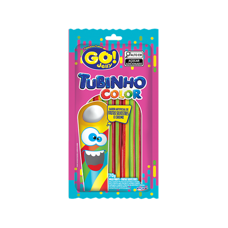 Bala gelatina go jelly riclan color frutas 70gr