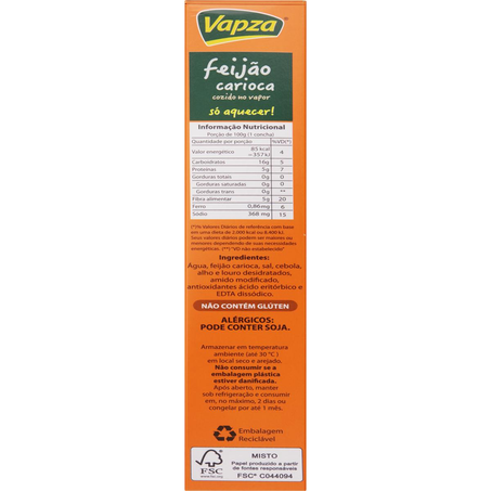 Feijão Vapza 250g - Carioca