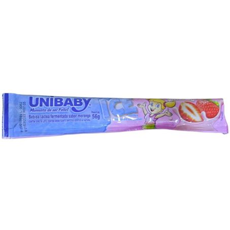 Bebida Lactea Unibaby 56g Stick Ice Petit Morango
