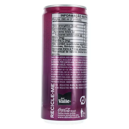 Suco Del Valle Uva Lt 290ml 360-12
