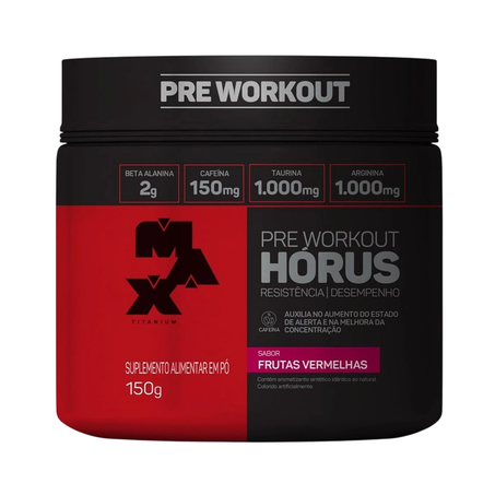 Pré-Treino Max Titanium Horus Frutas Vermelhas 150g