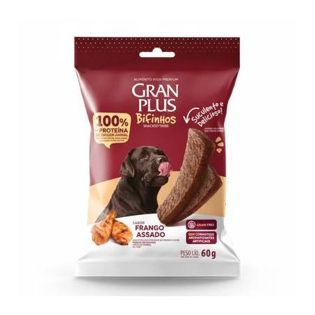 Bifinho GranPlus Para Cães Sabor Frango Assado 60g