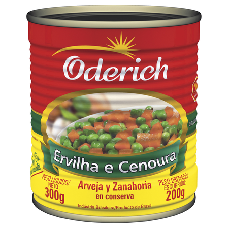 ERVILHA E CENOURA CONSERVA ODERICH 200G