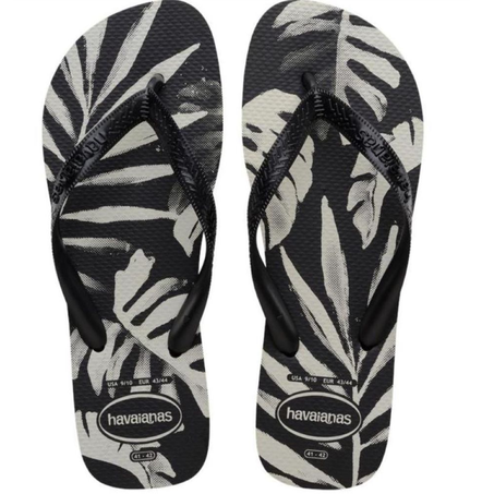 Sandália Havaianas Aloha Preto/Preto Tamanho 39/0