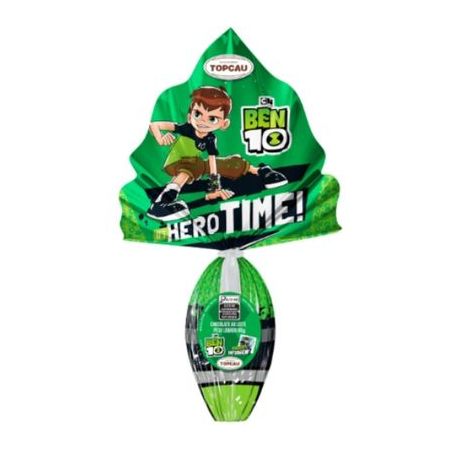 Ovo de Páscoa ao Leite Ben 10 Topcau 80g Vem com Uma Tatuagem