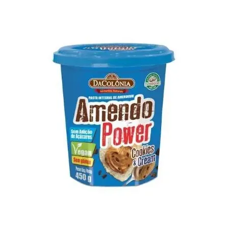 Pasta amendo power cookies & cream 450g