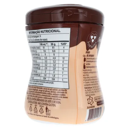 Achocolatado Pó Chocolate Quente 3 Corações Pt 180g 360-16