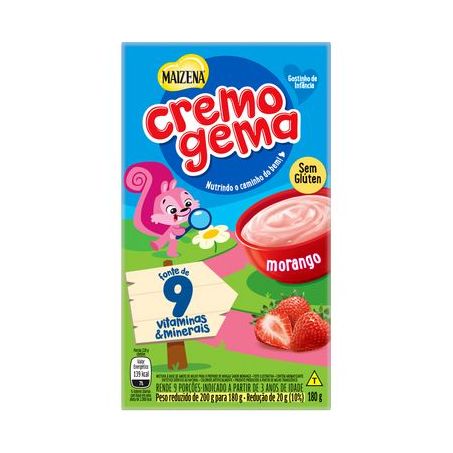 Mistura Maizena Cremogema Morango 180G