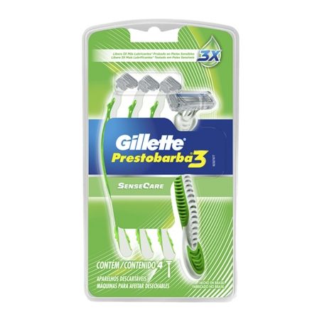 APAR. PRESTOBARBA GILETTE 3 SENS FEM C/4 + GARRAFA