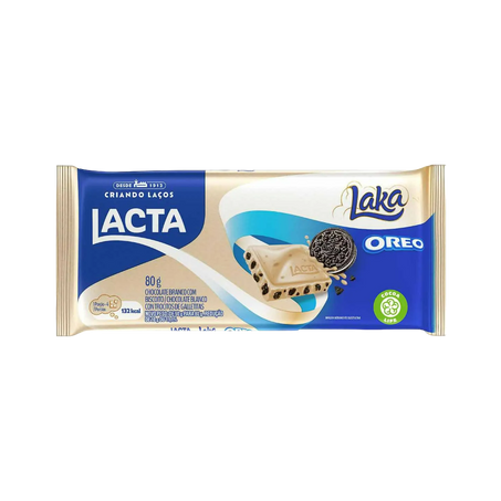 Choc barra lacta oreo ao leite 80g