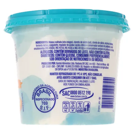 Requeijão Cremoso Batavo Pense Zero Sem Lactose 400g 360-12