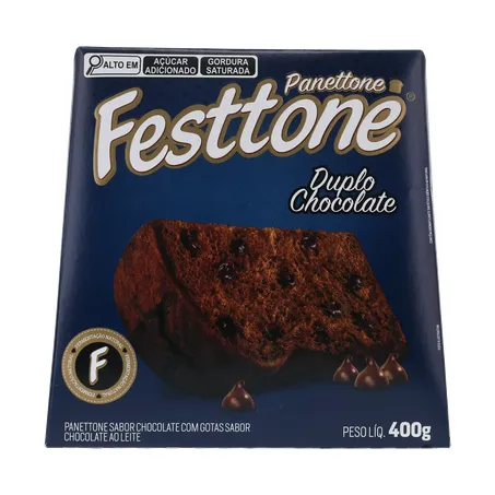 Panettone Duplo Chocolate Festtone 400G 360-0
