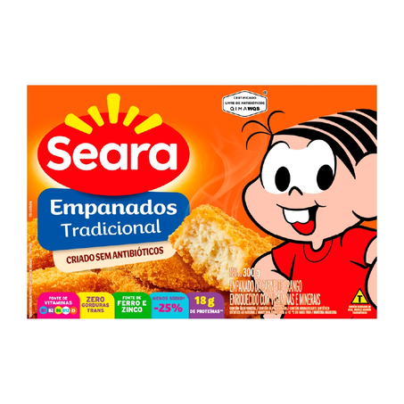 Frango Empanado Turma da Monica Tradicional Seara 300g