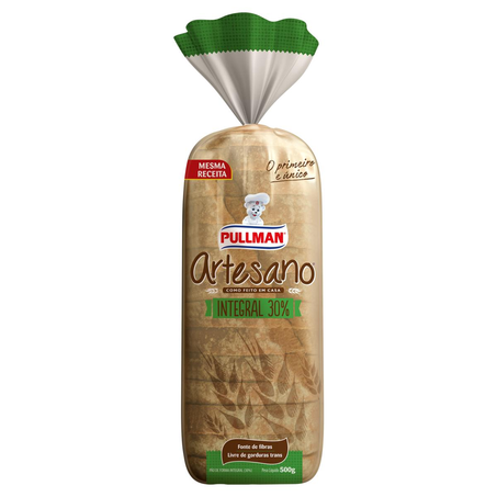 Pão Artesano Pullman 500g - Integral