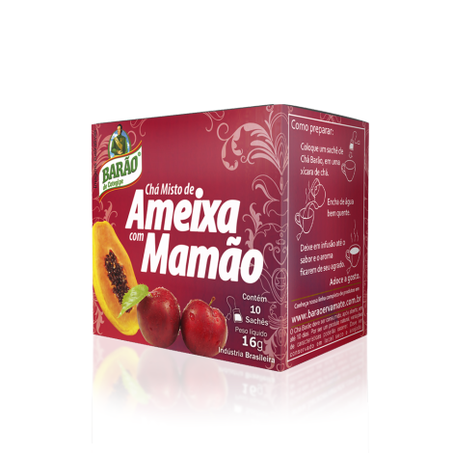 CHÁ BARÃO 16G AMEIXA E MAMÃO