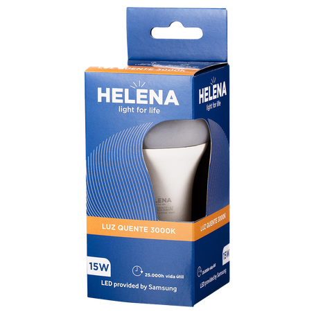 Lâmpada Led 15W Helena Amarela 1un