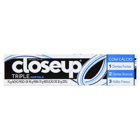 CREME DENTAL HORTELÃ CLOSEUP TRIPLE