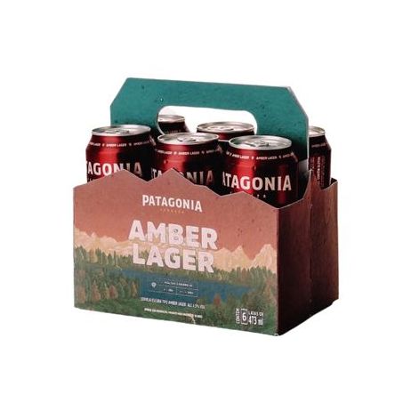 Pack cerveja patagonia lt amber lager cx 06 und 473ml