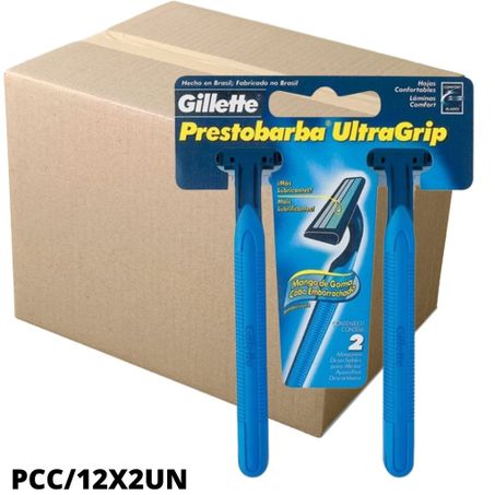 Aparelho barb gillette prest2 ultragrip cab fixa pcc/12x2un