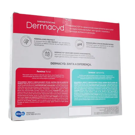 KIT SABONETE ÍNTIMO LÍQUIDO DERMACYD BREEZE CAMOMILA 200ML + 2 UNIDADE FEMININA FLORAL 200ML LEVE 3 PAGUE 2 360-16