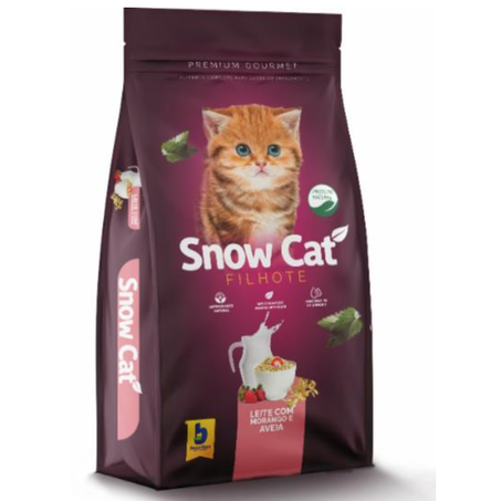 ALIMENTO PARA GATOS SNOW CAT FILHOTES PREMIUM LEITE/MORANGO/AVEIA 1KG