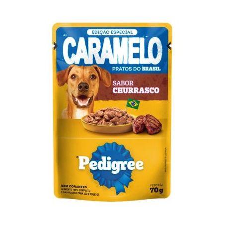 Alimento para Cães Adultos Sabor Churrasco Pedigree Sachê 70g