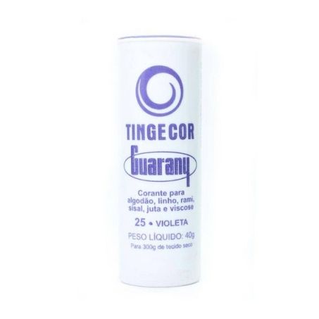 Corante Para Roupas Guarany Tingecor Violeta N25 Embalagem 40G