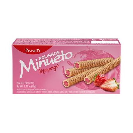 PALITO WAFER MINUETO 40G MORANGO
