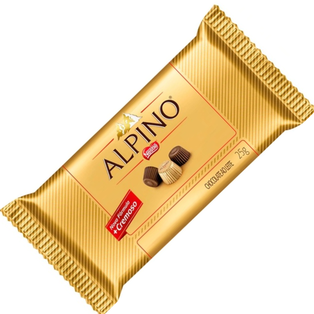 Chocolate barrinha alpino 25g alpino ao leite