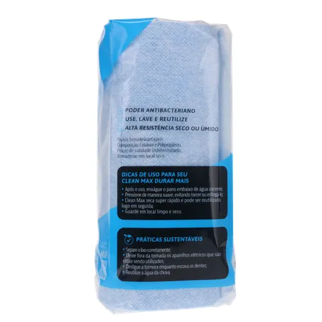 PANO MILI REULTILIZAVEL CLEAN MAX AZUL 21CM X 20CM 360-17
