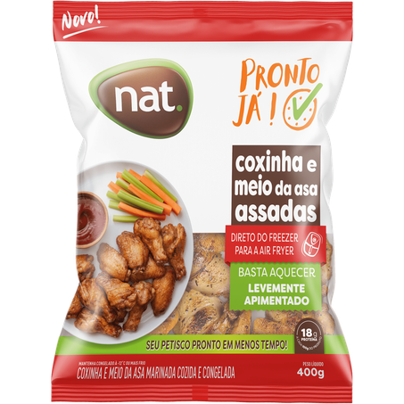 Coxinha/meio asa frango assados nat 400g